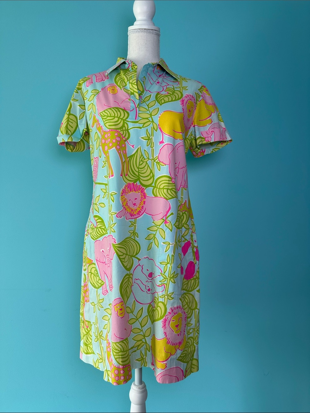 Vintage Lilly Pulitzer “San Diego Zoo” Print Dress